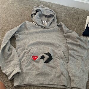 Comme des Garçons PLAY Heather Gray Hoodie